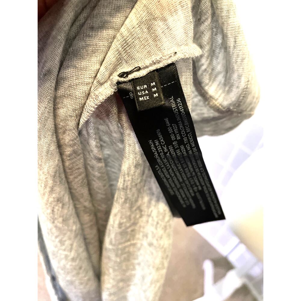 Massimo Dutti NEW Gray Racerback Drape Tank M Super Soft Quiet Luxury Minimalist - Picture 7 of 10